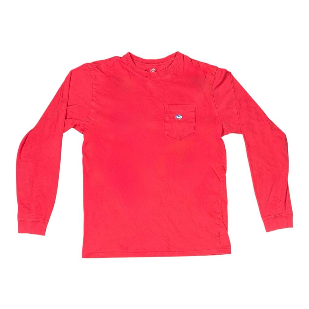 Southern Tide Men's Red Long Sleeve Pocket T-Shirt Size Small